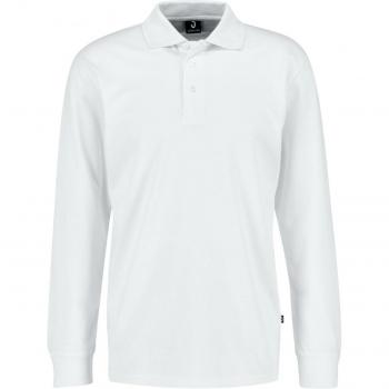 JOBELINE Polo uomo manica lunga Fly 4XL bianco