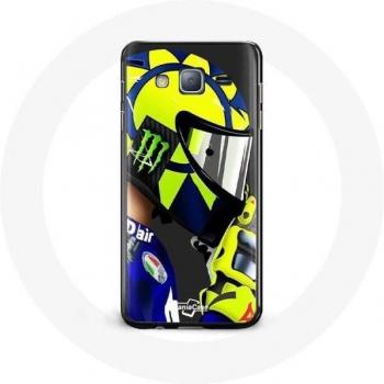 Coque Samsung Galaxy J3 Pilote de Vitesse Valentino Rossi Bleu Jaune