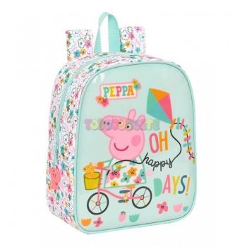 Safta Mochila Peppa Pig Guardería Adaptable a Carro 22x10x27cm