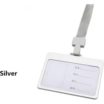 Neck‑Worn Aluminum Badge Holder for Work and Exhibitions
