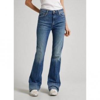 Jeans de Cuello Alto con Efecto Desgaste Pepe Jeans