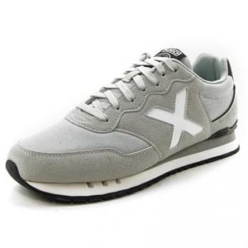 Munich Dash Hombre Gris con Detalles Blanco y Negro
