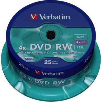 Verbatim DVD-RW Matt Silver 4,7 GB 25 discos