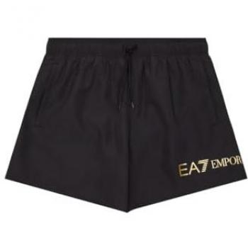Bermuda Emporio Armani EA7 Costume da Bagno con Logo a Contrasto