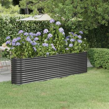 Garden Raised Bed 260x40x68 cm Powder-coated Steel Anthracite vidaXL