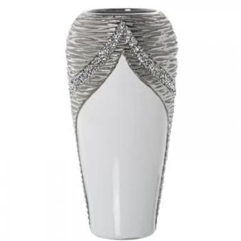 Vase Contemporain Blanc 16 x 31 cm