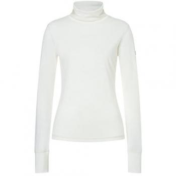 Super Natural Donna Maglia a Manica Lunga Skiing Roll Neck Bianco