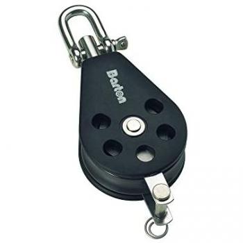 Barton Marine Unisex 385 kg Single Swivel with Rope Anchor – 10 mm, Black (45×122 mm)