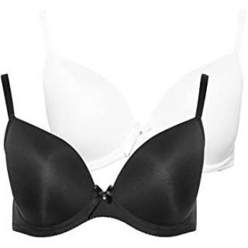 Ultra‑Soft Black Microfiber Plunge Bra, Size 42C