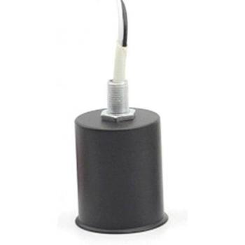 Adaptador de Lámpara E27 con Base Cerámica y Soporte Metalico, Cable Negro