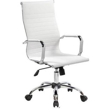 Chaise de bureau blanche avec accoudoirs, modèle Omarama