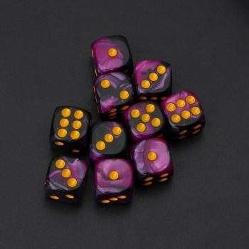 10pcs 12mm Transparent Gaming Dice