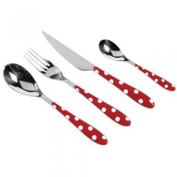 Casa Bugatti PS3U‑01402 Serviergabel – Roter Punktmuster