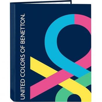 Benetton A4 Ringbuch Corazones in Marineblau