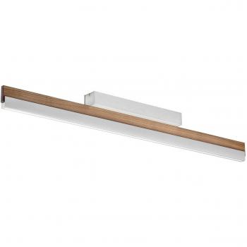 Keijo Modern LED Ceiling Light, Nickel/Walnut