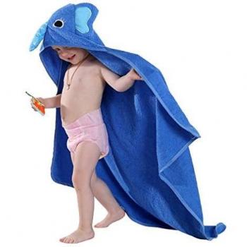 Telo da Spiaggia Bambino MICHLEY 0-6 Anni – Accappatoio Blu