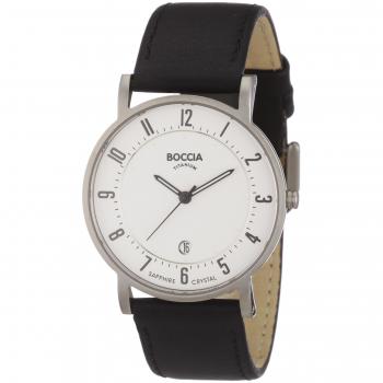 Titanium Echo Men's Silver Wristwatch – Boccia 3533‑03