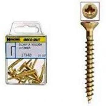 Tornillo Bicromatado Pozidriv 4,0x30 mm. 18 unidades
