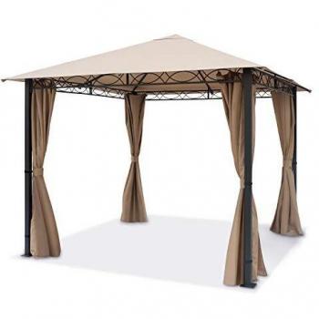 TOOLPORT Pavillon de Jardin Imperméable 3x3 m Taupe
