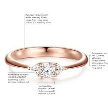 Anello Trilani Oro Rosato Luminoso