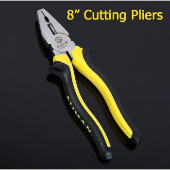 AUBON Electrician Pliers Wire Cable Cutter Flat Nose 8