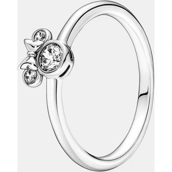 Plata 56, anillo Pandora: Cabeza reluciente de Minnie Mouse
