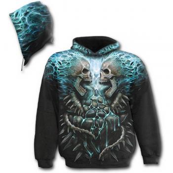 Spinning Skull Heat‑Wave Hoodie – XXL Male Edition