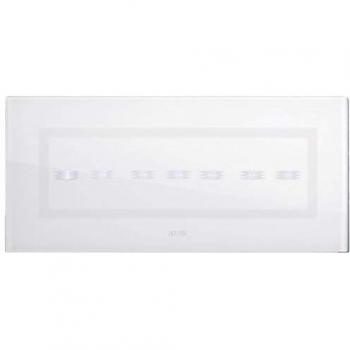 Plaque Ave Tactile 6/7 modules en verre pour 7 commandes rétractables blanche finition brillante 44PVTC7