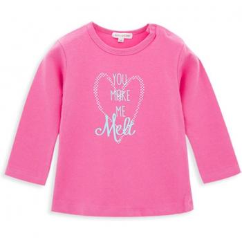 T-shirt mignon à manches longues bleu pour bébé fille 0-24 mois, printemps et automne