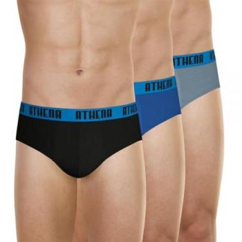 Lot de slips homme Athena en coton bleu