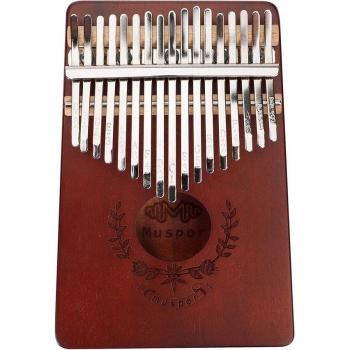 Mahagoni Kalimba 17 Schlüssel Mbira Akazie mit Stimmhammer und Aufkleber