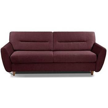 Canapé Modulable Copenhague – Matelas 15 cm, Cuir Bordeaux