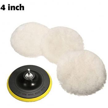 5Pcs Wol Polijstpads voor Auto met 3/4 Inch Booradapter