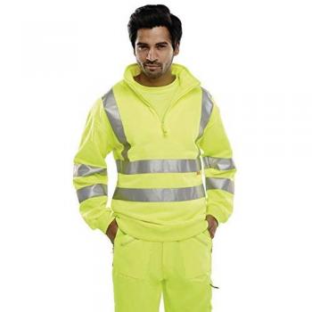 Beeswift Saturn Yellow Quarter Zipped Sweatshirt S