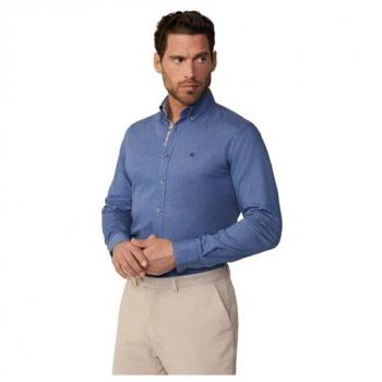 Camicia Hackett Casual A Maniche Lunghe Blu XL