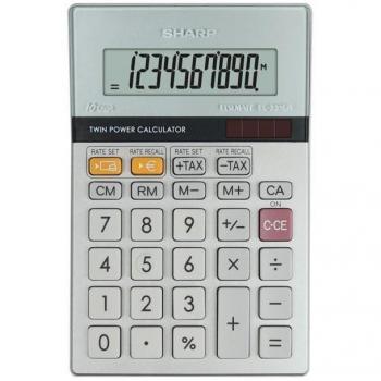 Sharp EL-331ER 10-Digit Semi-Desktop Calculator Silver
