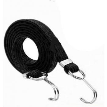 Sangle élastique noire avec crochets pour moto et vélo, 0.5/1/1.5/2/3/4M