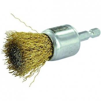 Brosse pinceau d'entretien moto acier laitonné pour perceuse