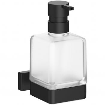 Mural‑Distributeur Inda – Savon “Lea” Noir Mat Verre 250 ml