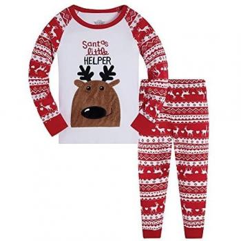 Santa Claus Christmas PJs Kids Pajama Set for Boys Nightwear Cotton Toddler Clothes Girls Fun Sleepwear Unisex Long Sleeve 2 Piece Outfit 1-7 Years