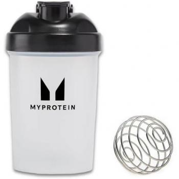 Shaker MyProtein Mini in plastica trasparente nera