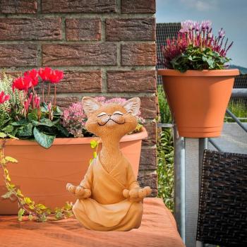 Figure Chat Méditation 21 cm – Yoga Jardin