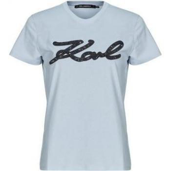 Karl Lagerfeld Signature Tee – BOUCLÉ Edition – L – Blau