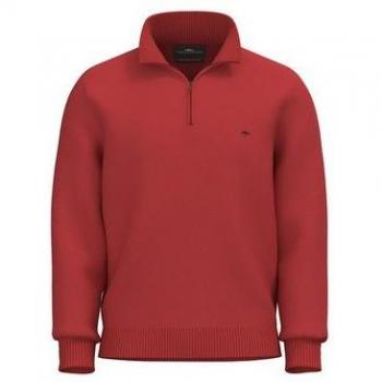 Poppy Red Supersoft Maglione con Mezza Zip S (Fynch Hatton)