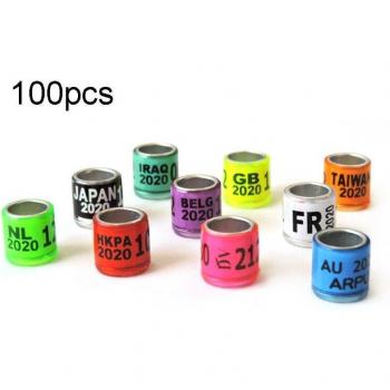 Set de Anillos de Entrenamiento para Pájaros, 100 Unidades