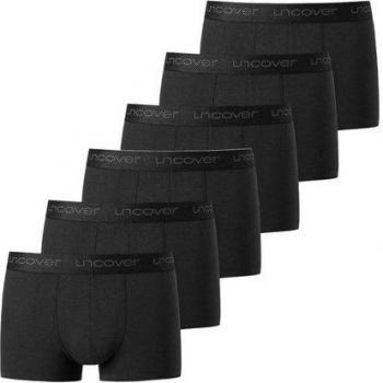 Uncover By SCHIESSER – Retro Boxer 6‑Pack – S, schwarz, Herren