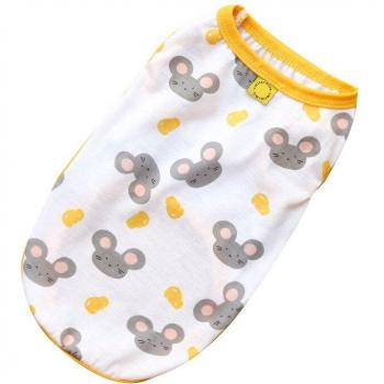 Summer Dog Vest Cartoon Bear Pattern Clothes Cute Pets T-shirts Puppy Sleeveless Vest Dog Cat Tops T Shirt Leisure Costumes
