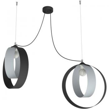Shell 2X E27 Lumicom Sospensione Max 42W Metallo Nero Oro D.40