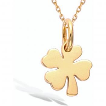 Nostri Tesori Lily N4043 – Pendente Oro Dorato Trifoglio 10 mm