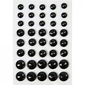 Pack 40 Strass Noir Vivi – Garde 6+8+10mm